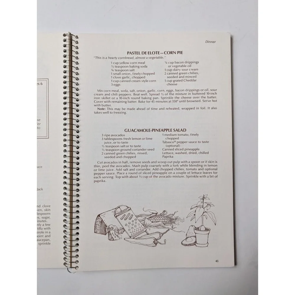 Miriam B. Loo's Menu Planner Cookbook (1978) Vintage Spiralbound‎